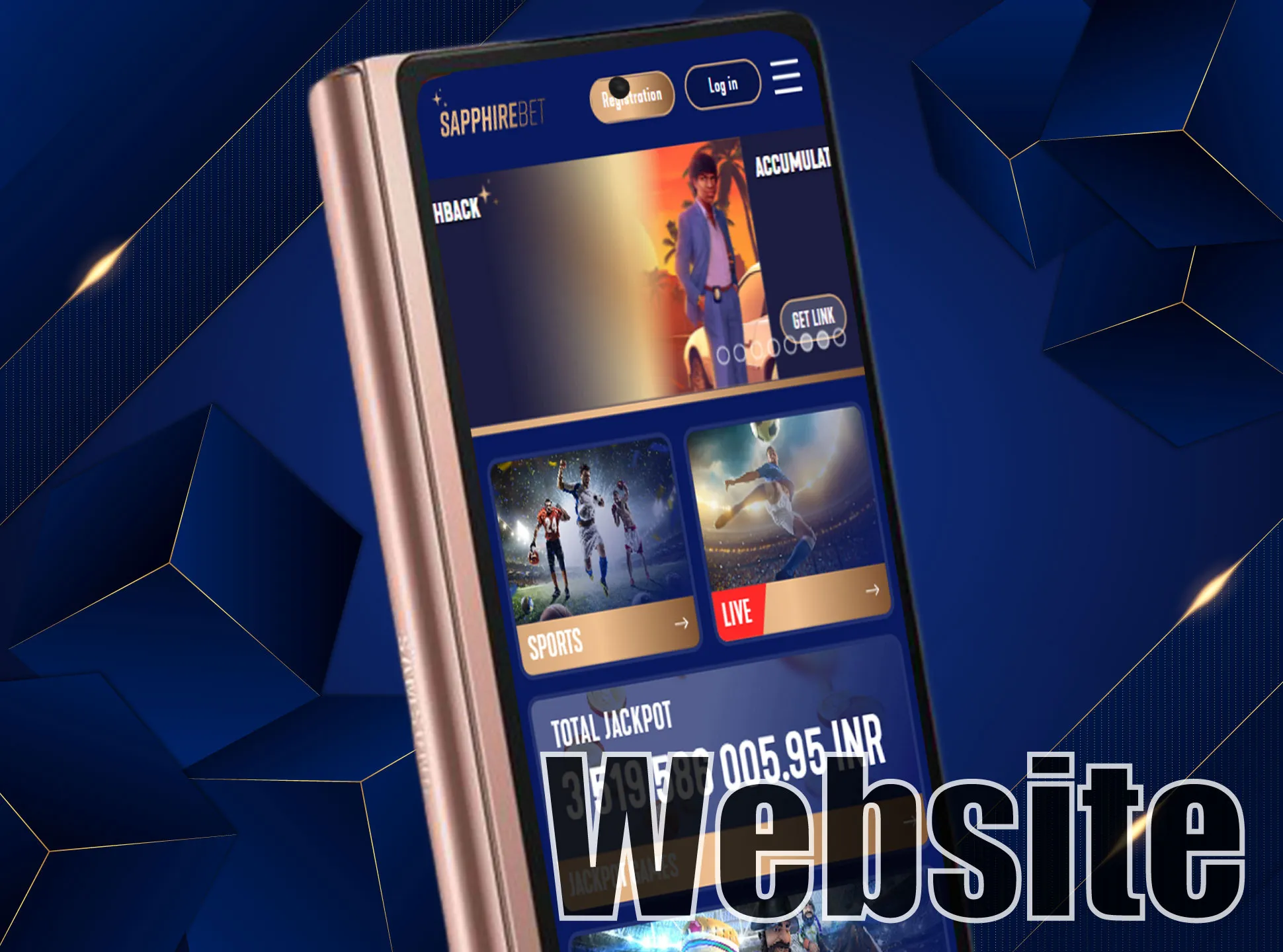 Open the Sapphirebet official website.